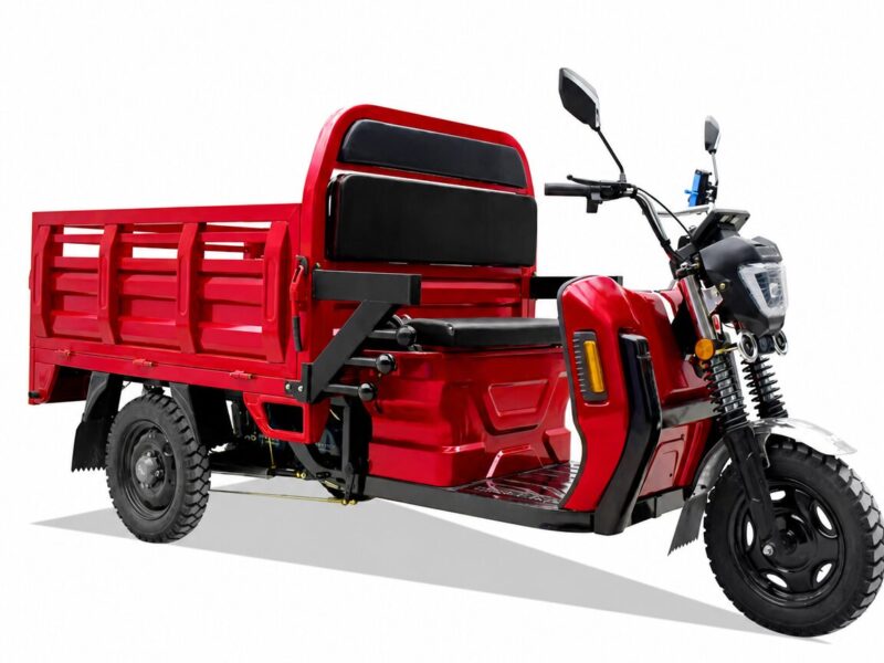 1200W Commercial Electric Cargo Tricycle for Adults 3-Wheel Large Capacity Cargo Bed 200-300kg Payload 50-70km Range