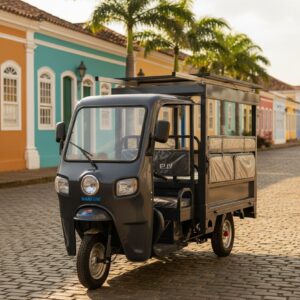 1200W Electric Cargo Tricycle 6-8 Passenger Utility Trike Solar Range Extender Low Cost Transport for Brazil Colombia