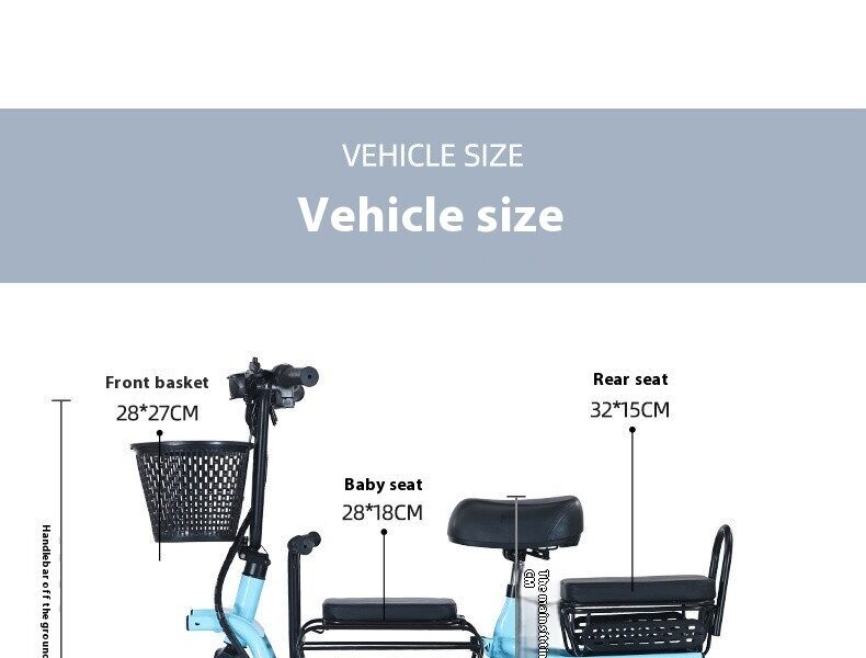 2025 EEC Certified Electric Tricycle Open Body 3-Wheel Bicycle Passenger & Cargo Vehicle 36V Voltage