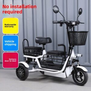 2025 EEC Certified Electric Tricycle Open Body 3-Wheel Bicycle Passenger & Cargo Vehicle 36V Voltage