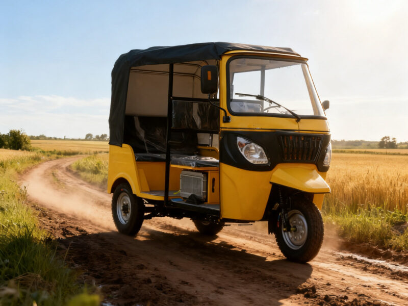 2026 Electric Double Row Passenger Tuk Tuk 3 Wheel 60V Tricycle