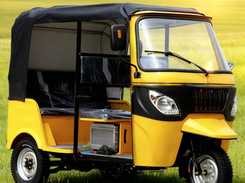 2026 Electric Double Row Passenger Tuk Tuk 3 Wheel 60V Tricycle