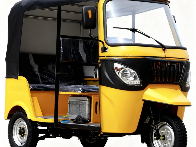 2026 Electric Double Row Passenger Tuk Tuk 3 Wheel 60V Tricycle