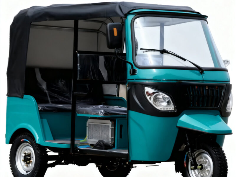 2026 Electric Double Row Passenger Tuk Tuk 3 Wheel 60V Tricycle