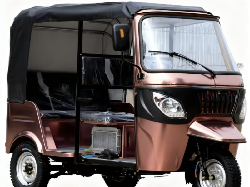 2026 Electric Double Row Passenger Tuk Tuk 3 Wheel 60V Tricycle