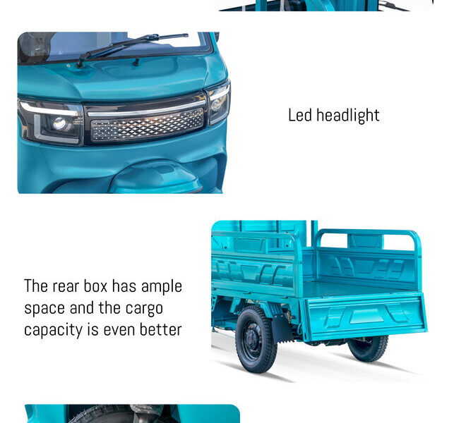 2026 EU in Stock Electric Semi Closed CargoTricycle EEC COC 3 Wheels Trike 25km/h 45ah 58ahTuktuk 72V Mobility Trolley for Cargo