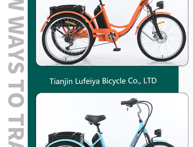 24″ Adult Electric Tricycle, 36V 250W Pedal Assist Leisure Shopping Bike
