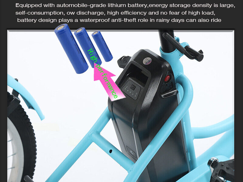 24″ Adult Electric Tricycle, 36V 250W Pedal Assist Leisure Shopping Bike