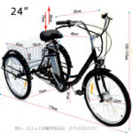 24 Inch 36V 350W Electric Tricycle for Seniors & Adults, Pedal Assist Cargo & Delivery Trike, Manned Stability Comfort Design - image 2