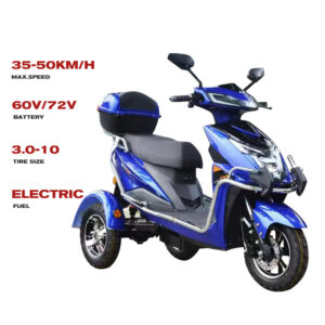3 Wheel Electric Tricycle 35-40km/h 800W 60v/72v 20ah Battery Bike Electric Tricycle