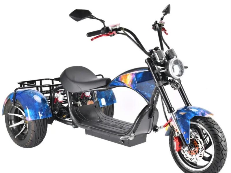 3 Wheel Electric Tricycle Citycoco 2000W GPS Foldable Waterproof Lithium Battery Electric Motorcycle for Adults 60-100km Range