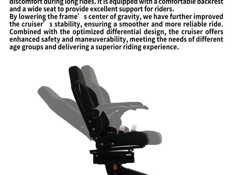 3-Wheel Electric Tricycle with Open Body Design High-Power 1750W Dual Motor 200kg Payload Capacity Long-range Driving Tricycle