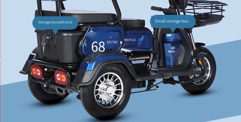 3 Wheeler Electric Bike Motor Electr Adult Tricycle 50km/H Adult Electric Tricycle Mobility Scooter Elderly