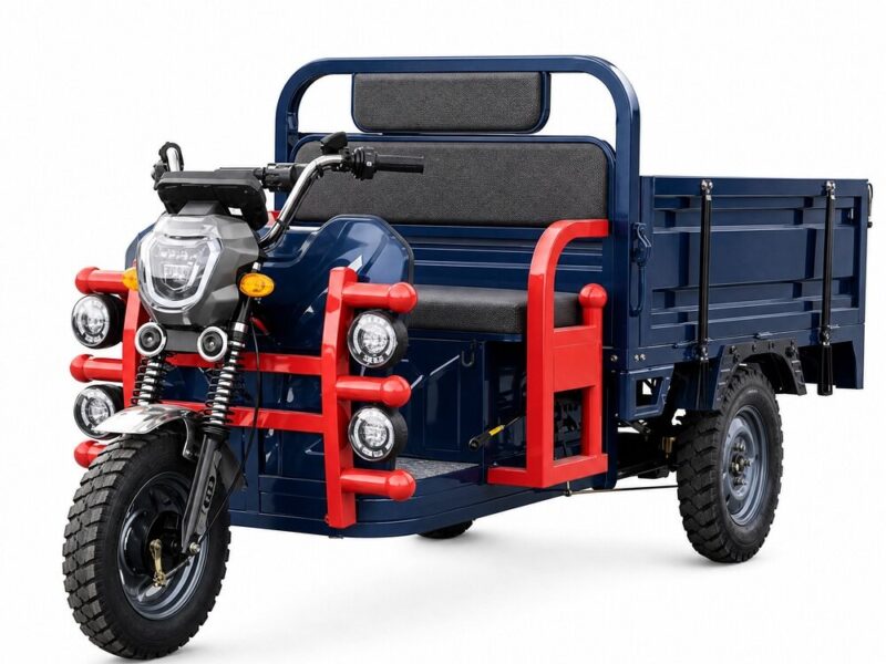 3000W Electric Cargo Tricycle 60V Three Wheel Utility Vehicle 45km/h Open Body for Adult Transport