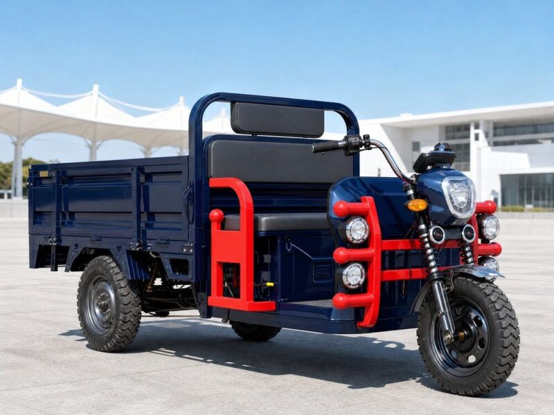 3000W Electric Cargo Tricycle 60V Three Wheel Utility Vehicle 45km/h Open Body for Adult Transport
