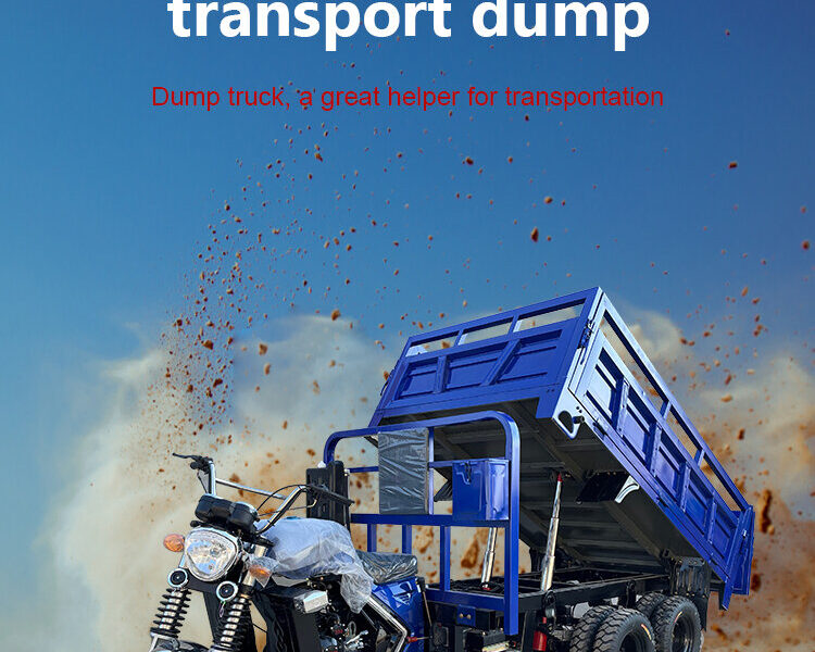 350cc Water-cooled Engine 9-wheel Open Body High-Power Mobile Fueling Tricycle Dump Truck Bestseller in 2026