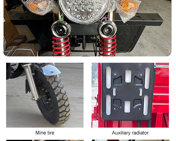 350cc Water-cooled Engine 9-wheel Open Body High-Power Mobile Fueling Tricycle Dump Truck Bestseller in 2026