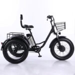 350W Lithium Battery 20*4 Inch Fat Tire 3 Wheel Electric Tricycle With Basket 3 Wheel Electric Cargo Bike - image 6