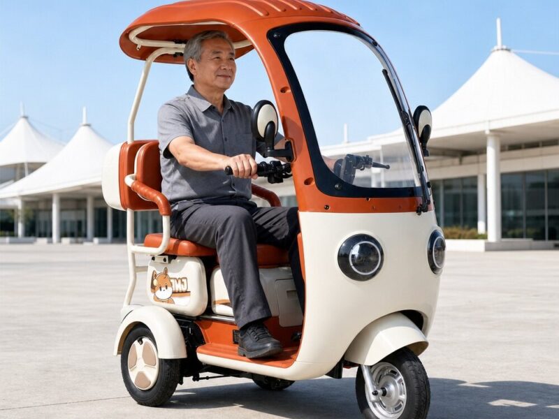 Cheap Beautiful 3 Wheel Electric Pedal Scooter Chopper Tricycle Prices for 2 Adults Passenger Seat Sale at Home with Roof