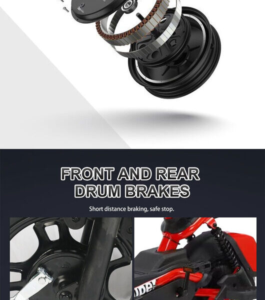 48V Two Seat Electric Tricycle 501-800W Adult Three Wheel Passenger Bike Open Body Front Basket