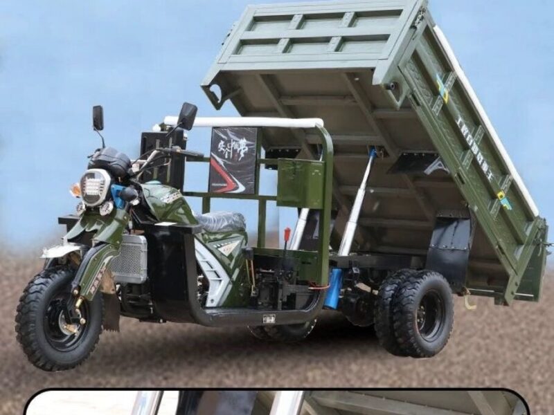 5 Wheel Diesel Dump Truck Tricycle Open Body Motorized Cargo Tricycle 1000kg-2000kg Payload