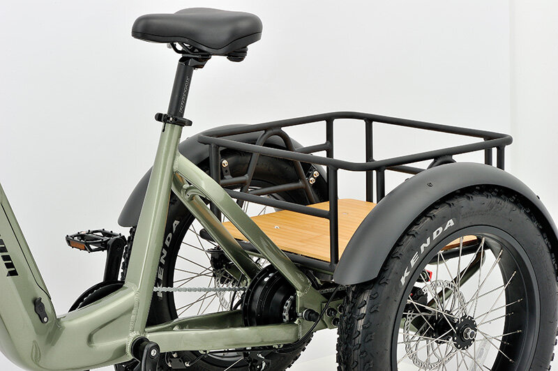 500W 3 Wheel Cargo Electric Bike 20 Inch Electric Tricycle for Adults