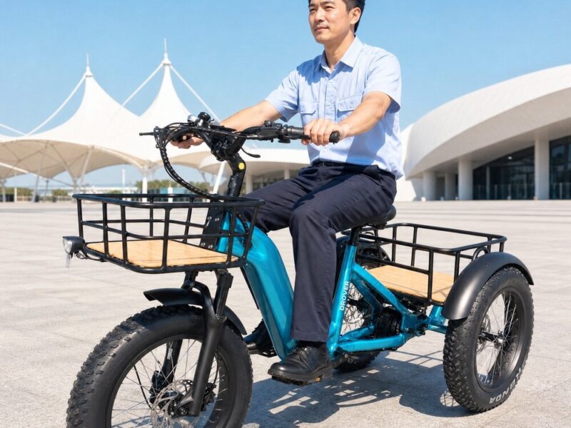 500W 3 Wheel Cargo Electric Bike 20 Inch Electric Tricycle for Adults