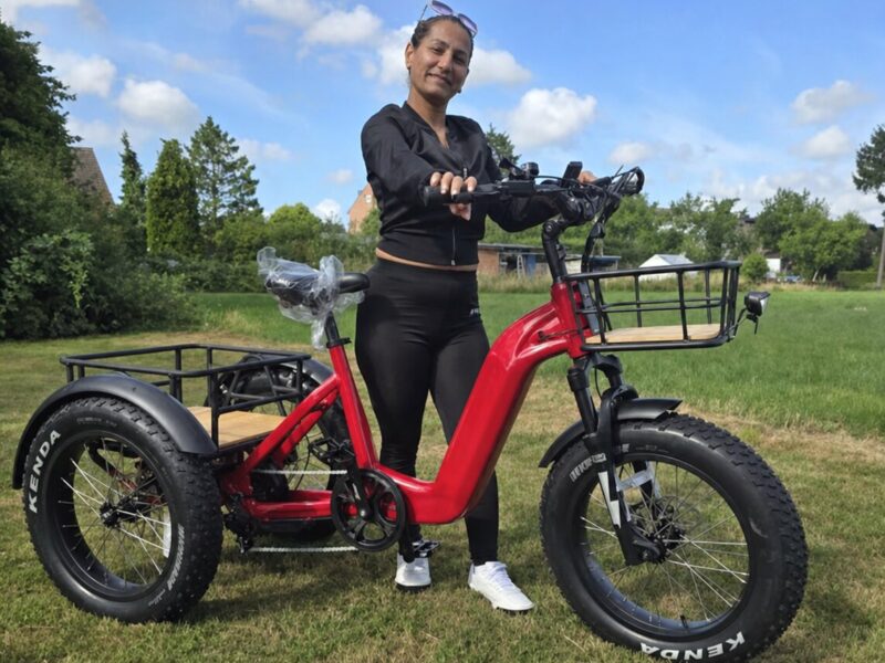 500W 3 Wheel Cargo Electric Bike 20 Inch Electric Tricycle for Adults
