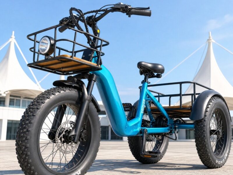 500W 3 Wheel Cargo Electric Bike 20 Inch Electric Tricycle for Adults