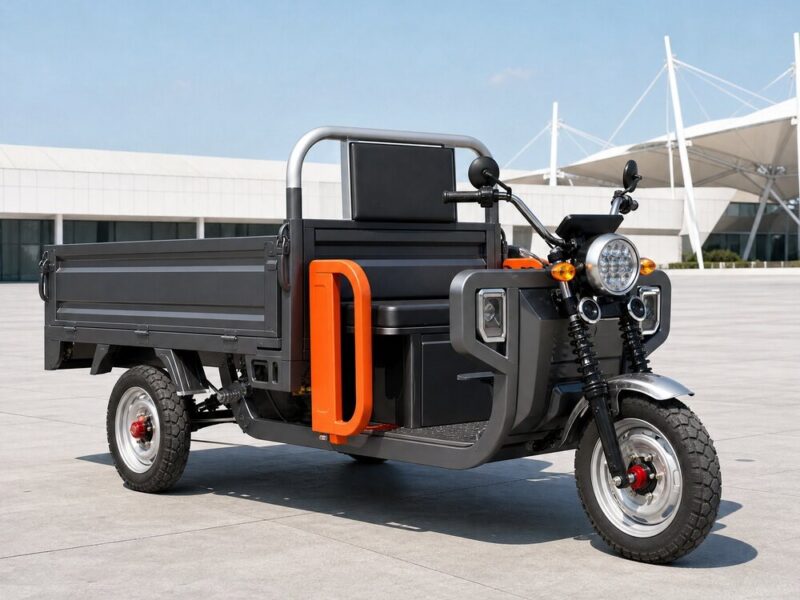 60V 1000W Cargo Electric Tricycle Open Body Three Wheel Utility Vehicle 400kg Load 90km Range