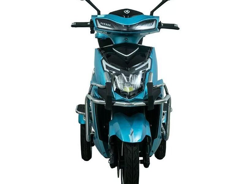60V 1000W Electric Tricycle Scooter 3 Wheel Adult Cargo Trike 30-50km/h High Speed Dual Rear Wheels Open Top Box Wholesale