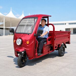 60V 501-800W Electric Cargo Tricycle Open Body Steel Frame Three Wheel Utility Transport Vehicle 54km/h