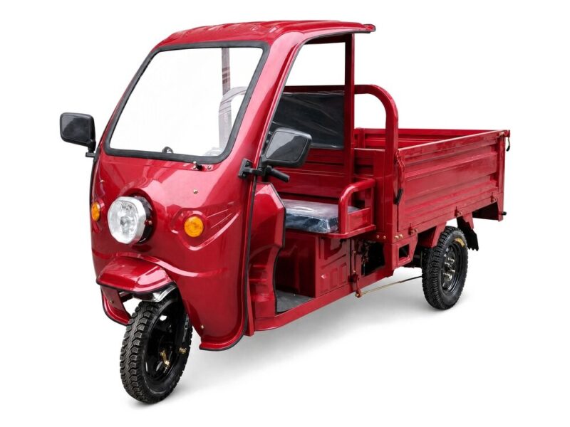 60V 501-800W Electric Cargo Tricycle Open Body Steel Frame Three Wheel Utility Transport Vehicle 54km/h
