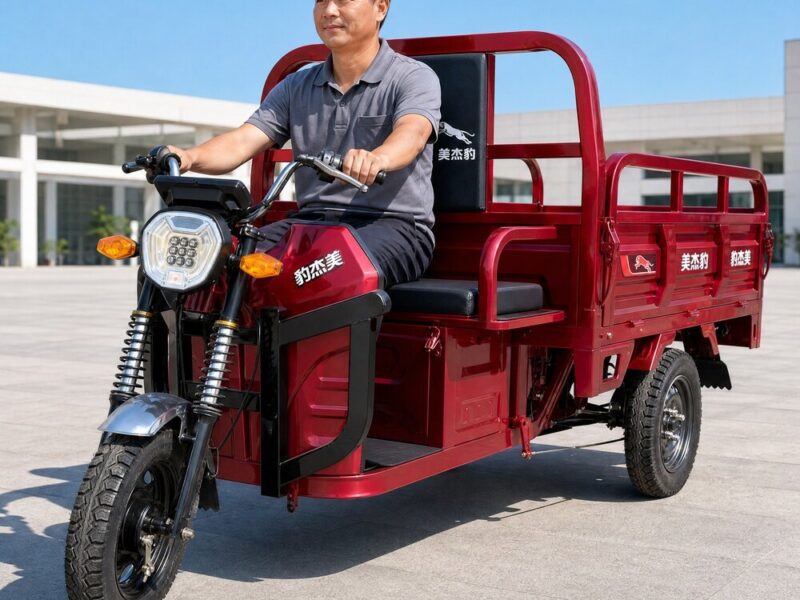 60V 501-800W Electric Cargo Tricycle Open Body Utility Vehicle 90km Range 54km/h Speed