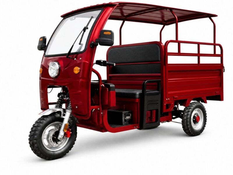 60V 801-1000W Electric Cargo Tricycle 400kg Payload 90km Range 45km/h Farm Transport