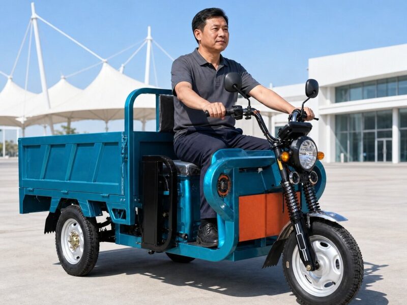60V 801-1000W Electric Cargo Tricycle Open Body Three Wheel Utility Vehicle 54km/h 90km Range 25 Degree Climb DOT