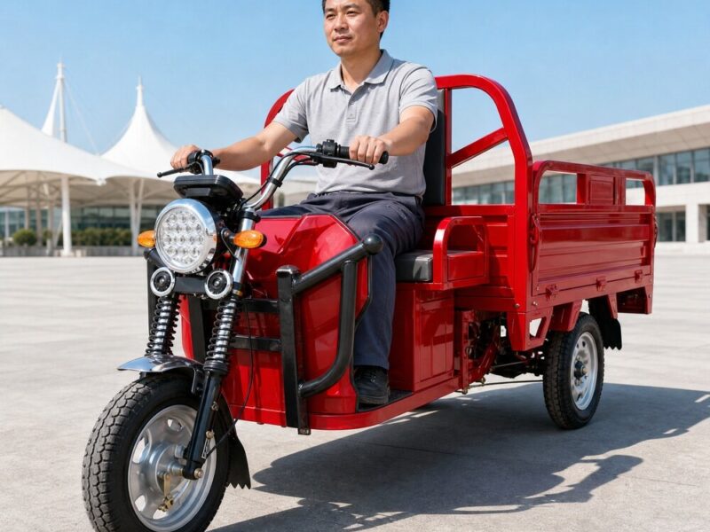 60V Cargo Electric Tricycle 501-800W Open Three Wheel Utility Vehicle 300-400kg Payload 90km Range Work Transport