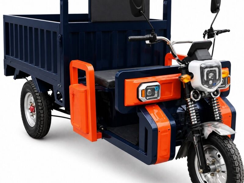 60V Cargo Electric Tricycle Open Body Three Wheel Utility Hauler 2 Seater 54km/h 90km Range City Transport