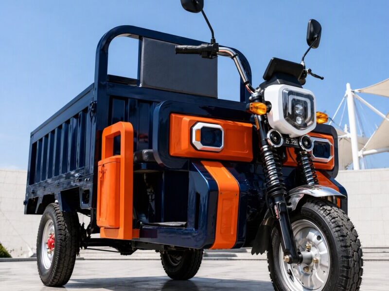 60V Cargo Electric Tricycle Open Body Three Wheel Utility Hauler 2 Seater 54km/h 90km Range City Transport