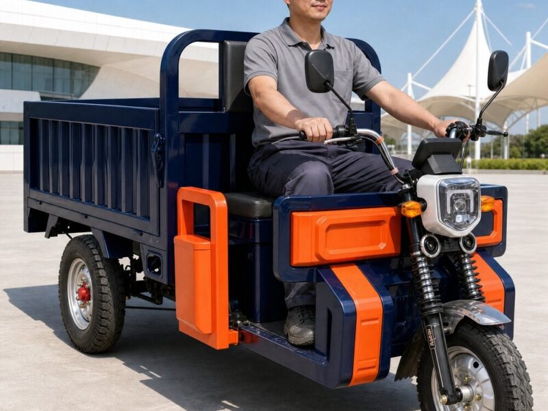 60V Cargo Electric Tricycle Open Body Three Wheel Utility Hauler 2 Seater 54km/h 90km Range City Transport