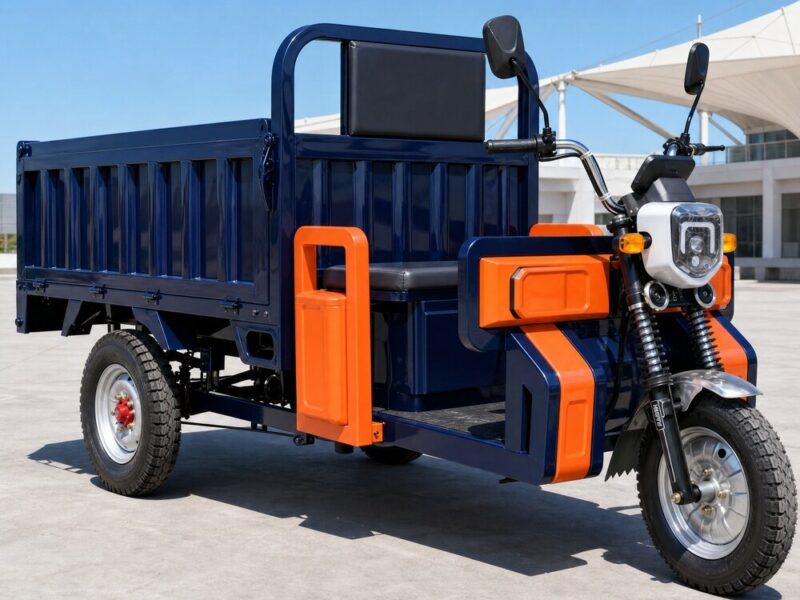 60V Cargo Electric Tricycle Open Body Three Wheel Utility Hauler 2 Seater 54km/h 90km Range City Transport