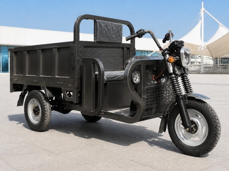 60V Cargo Electric Tricycle Over 1000W Motor Open Body Three Wheel Utility Vehicle 54km/h 90km Range DOT