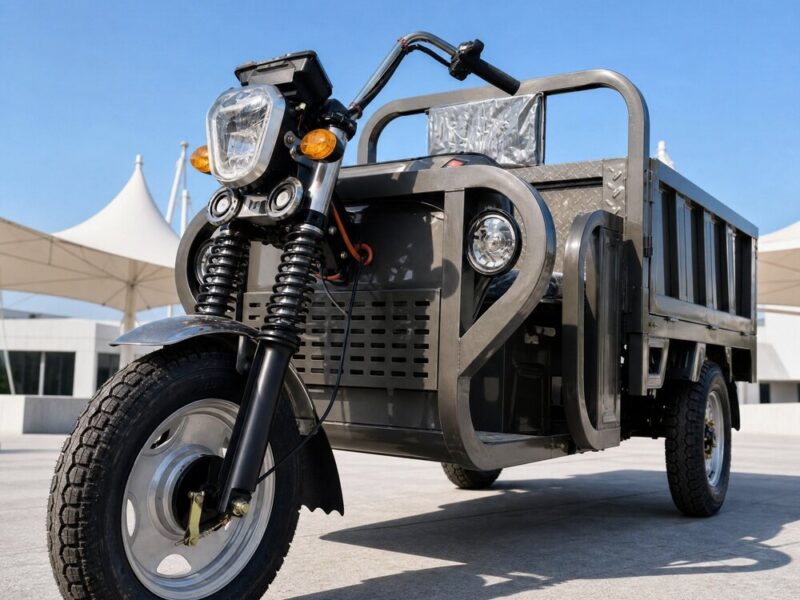 60V Cargo Electric Tricycle Over 1000W Motor Open Body Three Wheel Utility Vehicle 54km/h 90km Range DOT