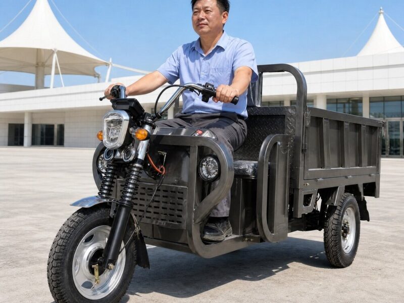 60V Cargo Electric Tricycle Over 1000W Motor Open Body Three Wheel Utility Vehicle 54km/h 90km Range DOT