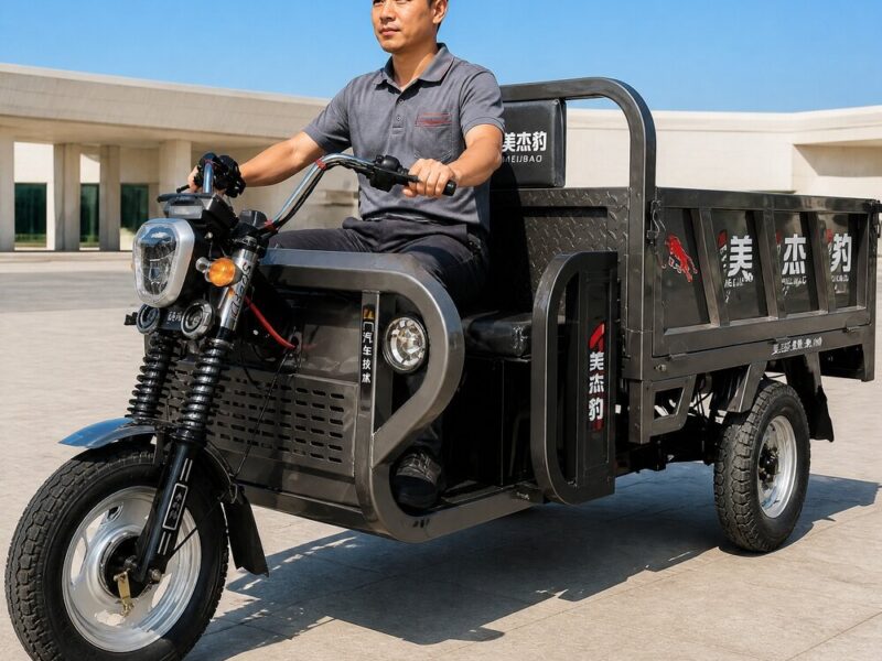 60V Cargo Electric Tricycle Over 1000W Motor Open Body Three Wheel Utility Vehicle 54km/h 90km Range DOT