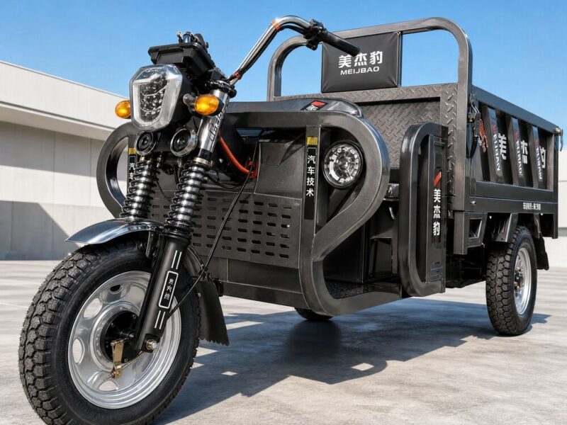 60V Cargo Electric Tricycle Over 1000W Motor Open Body Three Wheel Utility Vehicle 54km/h 90km Range DOT