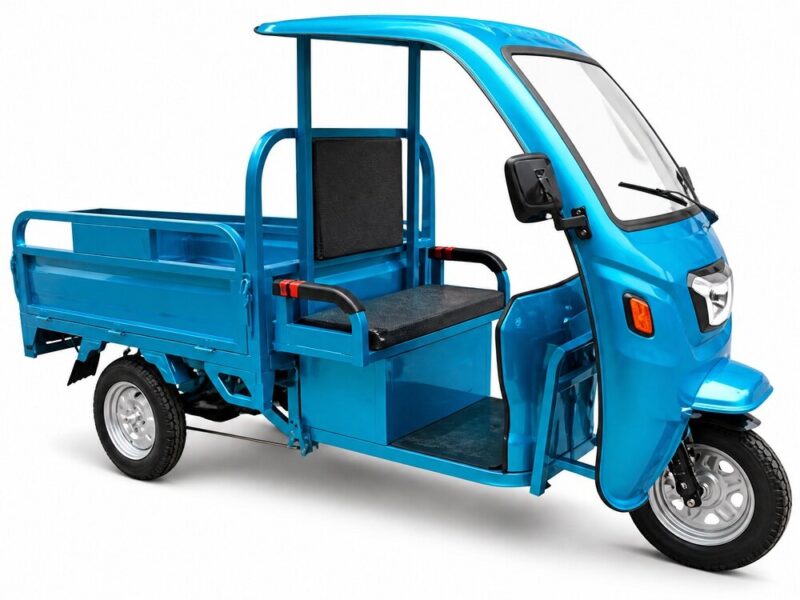 60V Electric Cargo Tricycle 3 Wheel Open Bed Utility Carrier 501-800W 45km/h Transport Vehicle
