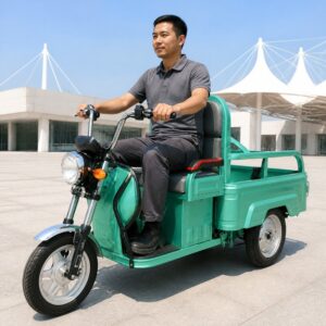 60V Electric Cargo Tricycle 351-500W Open Three Wheel Utility Vehicle 40km/h Speed 300-400kg Load Capacity