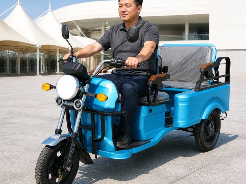 60V Electric Cargo Tricycle 400kg Payload Open Body Three Wheel Utility Vehicle 90km Range 25 Degree Gradeability 54km/h Speed