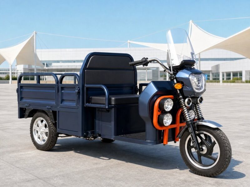 60V Electric Cargo Tricycle 501-800W Open Body Three Wheel Utility Vehicle 300-400kg Payload 90km Range